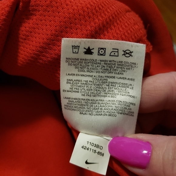 EC Nike Dri-Fit Red & White Full zip jacket size XL athlesiure - Picture 7 of 10